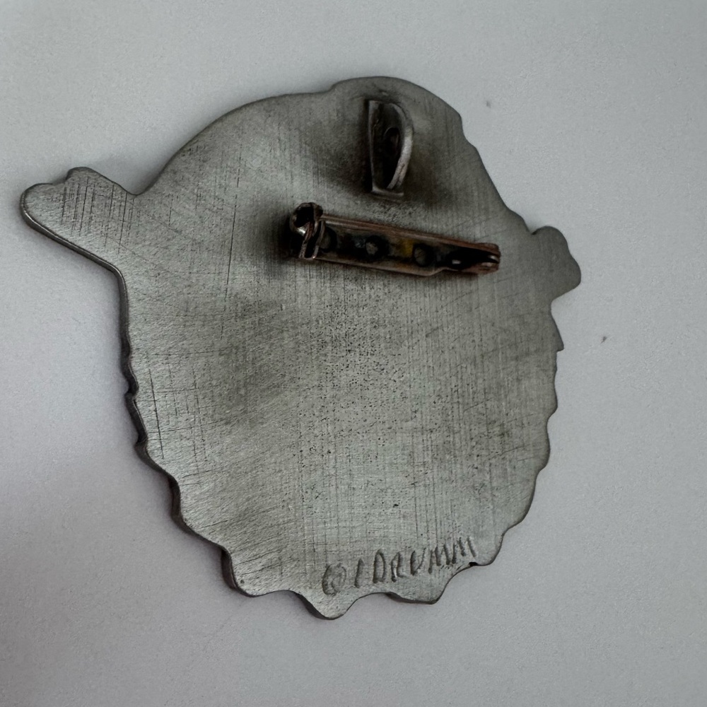 Don Drumm pewter anniversary pendant/brooch - Picture 3 of 5